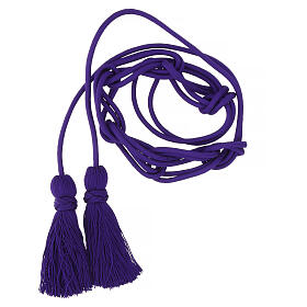 Monochromatic purple cincture for priest with Solomon's knot, XL model