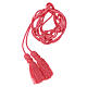 Monochromatic pink cincture for priest with Solomon's knot, XL model s1