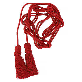 Monochromatic red cincture for priest with Solomon's knot, XL model