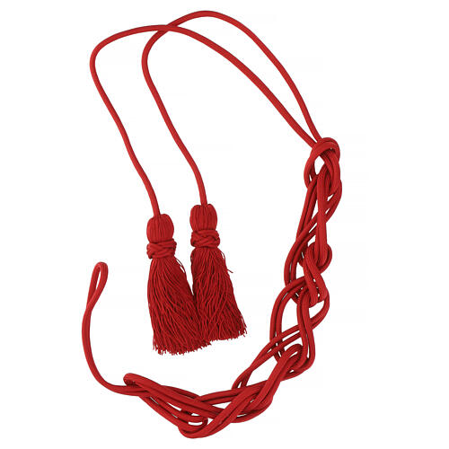 Monochromatic red cincture for priest with Solomon's knot, XL model 6