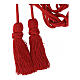 Monochromatic red cincture for priest with Solomon's knot, XL model s4