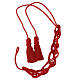 Monochromatic red cincture for priest with Solomon's knot, XL model s5
