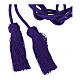 Plain purple priest cincture with tripoli bow, Solomon knot s4