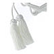 White cincture for priest with Solomon's knot and chainette fringe tassel s2