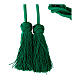 Mint green cincture for priest with Solomon's knot and chainette fringe tassel s3