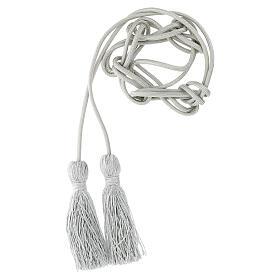 Silver priest rope cincture with octopus bow