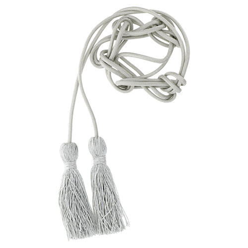 Silver priest rope cincture with octopus bow 1