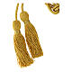 Solid color gold priest's cincture with octopus bow s4