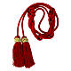 Red priest cincture with golden Solomon's knot s1