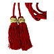 Solid color red priest cincture with golden Solomon knot s4