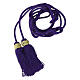 Purple priest rope cincture with golden Solomon knot s1