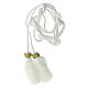White priest rope cincture with gold Solomon knot s2