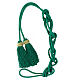 Mint green priest's rope cincture golden Solomon knot s5