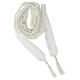 White polyester cincture for priest with small tassels s5
