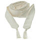 Ivory-coloured polyester cincture for priest with small tassels s3