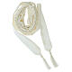 Ivory-coloured polyester cincture for priest with small tassels s6