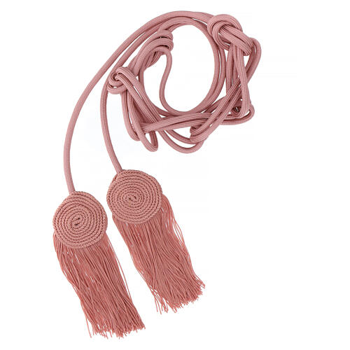 Antique pink priest cincture acetate cotton with flat knot | online ...