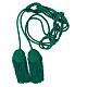Mint green cincture for liturgical vests, flat tassel, acetate and cotton s1