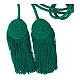 Mint green cincture for liturgical vests, flat tassel, acetate and cotton s3