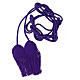 Purple acetate cotton priest's cincture flat knot s2