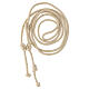 Tubular braided cincture for monks, ivory-coloured cotton s1