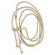 Tubular braided cincture for monks, ivory-coloured cotton s6