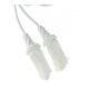 White cincture for priest, wooden tassel with chainette fringe s4