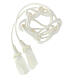 Cream-coloured cincture for priest, wooden tassel with chainette fringe s2