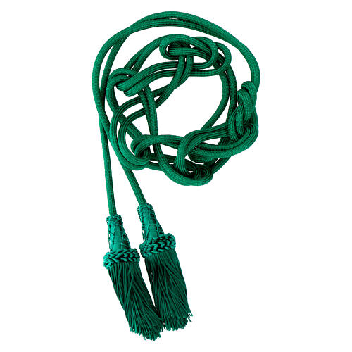 Priest's cincture, mint green color Tripolino wood 2