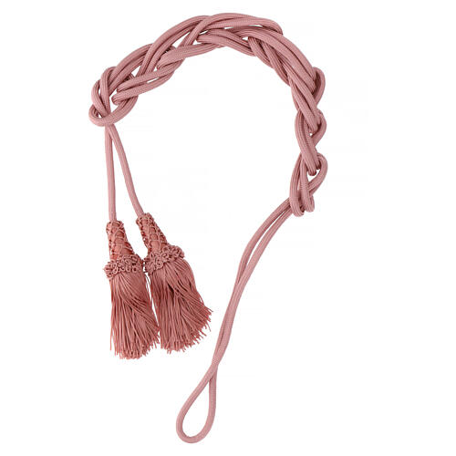 Antique pink Tripoli colored priest's rope cincture wood 5