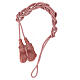 Antique pink Tripoli colored priest's rope cincture wood s5