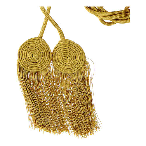 Golden cincture for liturgical vests, flat tassel, stainless steel 4