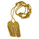 Golden cincture for liturgical vests, flat tassel, stainless steel s1