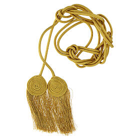 Gold stainless steel priest's cincture with flat knot