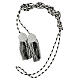 Cingolo sacerdotale argento nero nodo piatto s6