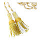 Priesterzingulum, gold-weiß, hochwertige Ausführung, mit Quaste mit Canuttiglia s4
