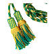 Cingolo sacerdotale oro verde menta lusso fiocco canuttiglia s3