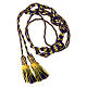 Luxury purple gold priest cincture with tassel bow s1