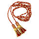 Red and gold luxury cincture for priest with cannetille s1