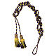 Luxury XL cincture for priest with cannetille, purple and gold s5