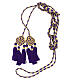 Priest cincture with rosette and chainette fringe, gold and purple s6