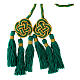 Cingolo sacerdotale rosetta tre fiocchi tripolino verde menta oro s3