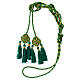 Cingolo sacerdotale rosetta tre fiocchi tripolino verde menta oro s5