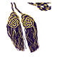 Priest rope cincture purple gold bow medal s4