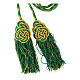 Mint green priest rope cincture with gold medal bow s4