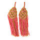 Pink and golden cincture for priest with knotted medallion s3