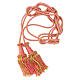 Gold camellia colored priest's cincture with luxury straw wood s2