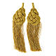 Cordon sacerdotal médaille or frange torse s3