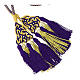 Priest rope cincture with 5 luxury purple gold tassels s4