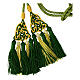Priest's rope cincture gold olive green cloth with 5 tassels s4